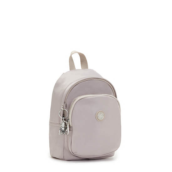 Sacs À Dos Kipling Delia Compact Metallic Convertible Blanche | FR 1656YX